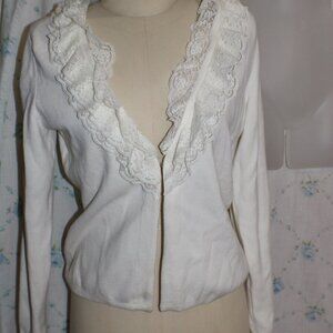 Frilly Lace Sweater Medium